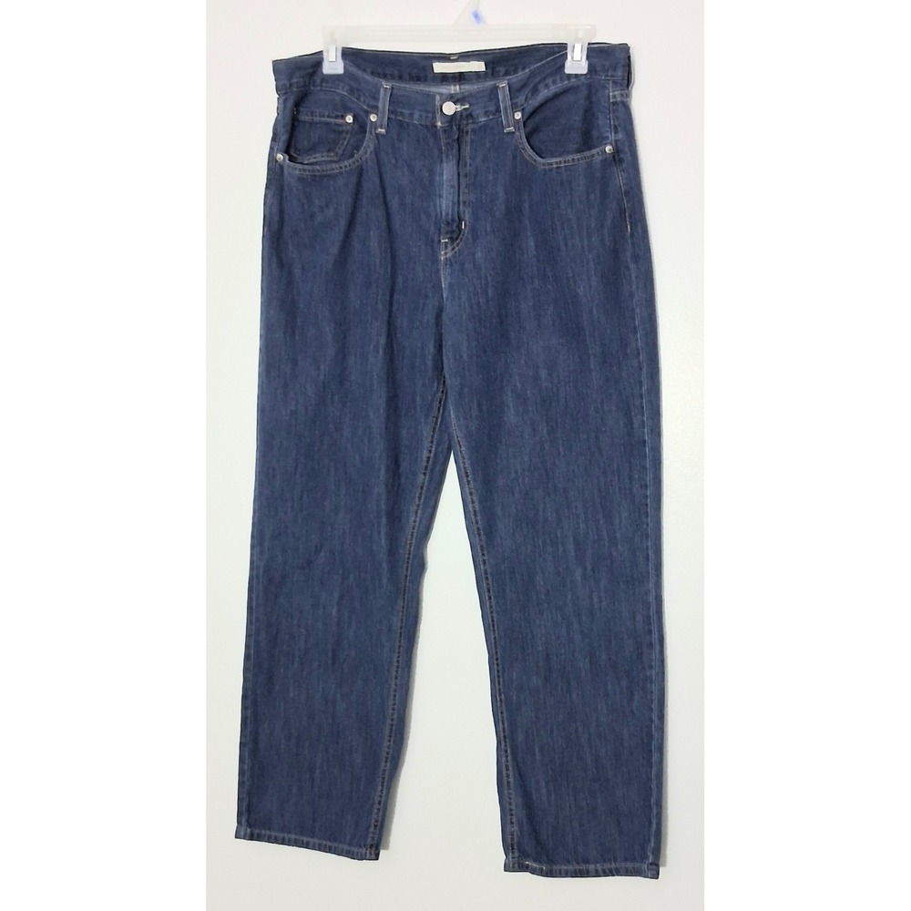 Levis Jeans Womens Size 33 Blue Low Pro Straight Leg Pockets Dark Wash Pre-owned